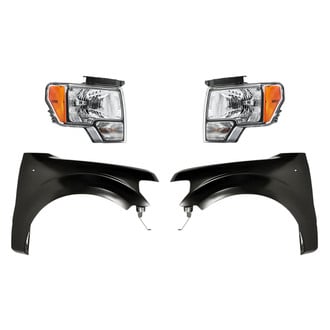 Replacement - 4-Piece Kit (Driver and Passenger Side Headlights, Driver and Passenger Side Fenders)
