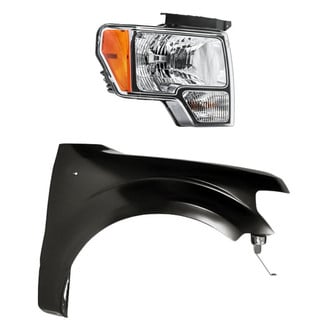 Replacement - 2-Piece Kit (Passenger Side Headlight, Front Passenger Side Fender)