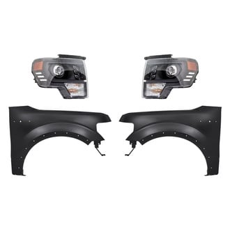 Replacement - 4-Piece Kit (Driver and Passenger Side Headlights, Driver and Passenger Side Fenders) (Standard Line)