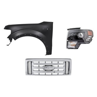 Replacement - 3-Piece Kit (Driver Side Headlight, Grille, Front Driver Side Fender) (Standard Line)