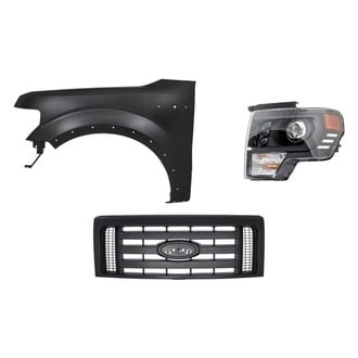 Replacement - 3-Piece Kit (Driver Side Headlight, Grille, Front Driver Side Fender) (Standard Line)