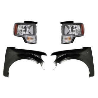 Replacement - 4-Piece Kit (Driver and Passenger Side Headlights, Driver and Passenger Side Fenders) (CAPA Certified)