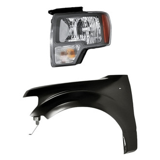 Replacement - 2-Piece Kit (Driver Side Headlight, Front Driver Side Fender) (CAPA Certified)
