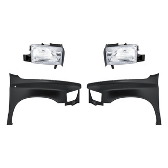 Replacement - 4-Piece Kit (Driver and Passenger Side Headlights, Driver and Passenger Side Fenders)