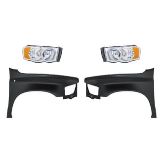 Replacement - 4-Piece Kit (Driver and Passenger Side Headlights, Driver and Passenger Side Fenders) (Standard Line)
