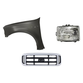 Replacement - 3-Piece Kit (Driver Side Headlight, Grille, Front Driver Side Fender) (Standard Line)