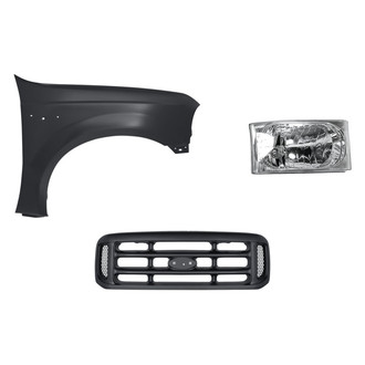 Replacement - 3-Piece Kit (Passenger Side Headlight, Grille, Front Passenger Side Fender) (Standard Line)