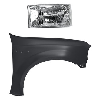 Replacement - 2-Piece Kit (Passenger Side Headlight, Front Passenger Side Fender) (CAPA Certified)