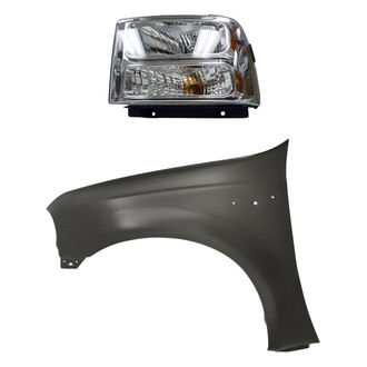 Replacement - 2-Piece Kit (Driver Side Headlight, Front Driver Side Fender) (Standard Line)