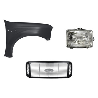 Replacement - 3-Piece Kit (Passenger Side Headlight, Grille, Front Passenger Side Fender) (Standard Line)