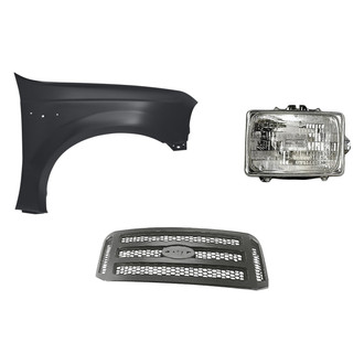 Replacement - 3-Piece Kit (Passenger Side Headlight, Grille, Front Passenger Side Fender) (Standard Line)
