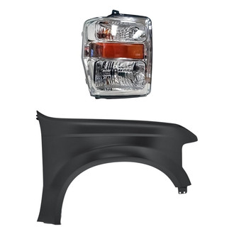Replacement - 2-Piece Kit (Passenger Side Headlight, Front Passenger Side Fender) (Standard Line)