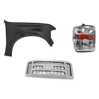 Replacement - 3-Piece Kit (Passenger Side Headlight, Grille, Front Passenger Side Fender) (Standard Line)