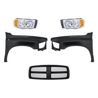 Replacement - 5-Piece Kit (Driver and Passenger Side Headlights, Grille, Driver and Passenger Side Fenders) (Standard Line)