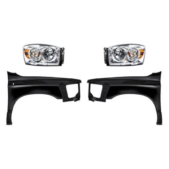 Replacement - 4-Piece Kit (Driver and Passenger Side Headlights, Driver and Passenger Side Fenders)