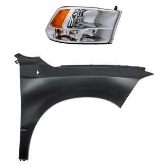 Replacement - 2-Piece Kit (Passenger Side Headlight, Front Passenger Side Fender) (Standard Line)
