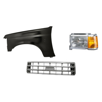 Replacement - 3-Piece Kit (Driver Side Headlight, Grille, Front Driver Side Fender) (Standard Line)