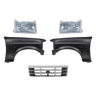 Replacement BNDL-254596 - 5-Piece Kit (Driver and Passenger Side Headlights, Grille, Driver and Passenger Side Fenders) (Standard Line)