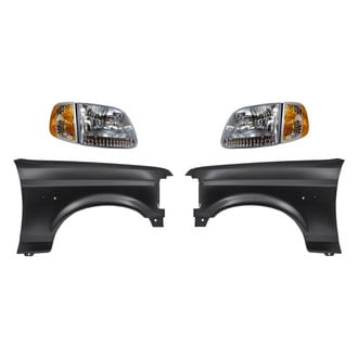 Replacement - 4-Piece Kit (Driver and Passenger Side Headlights, Driver and Passenger Side Fenders)
