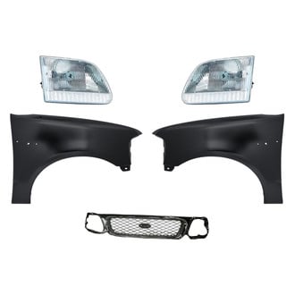 Replacement - 5-Piece Kit (Driver and Passenger Side Headlights, Grille, Driver and Passenger Side Fenders)