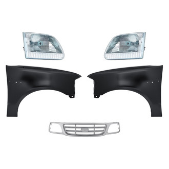 Replacement - 5-Piece Kit (Driver and Passenger Side Headlights, Grille, Driver and Passenger Side Fenders) (Standard Line)
