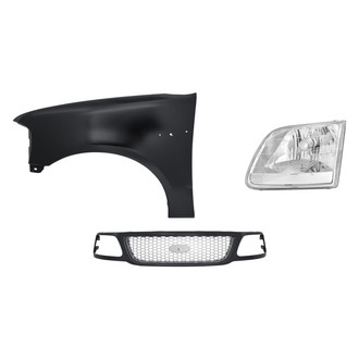 Replacement - 3-Piece Kit (Driver Side Headlight, Grille, Front Driver Side Fender) (Standard Line)