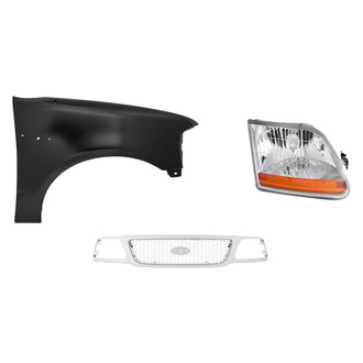 Replacement - 3-Piece Kit (Passenger Side Headlight, Grille, Front Passenger Side Fender) (Standard Line)