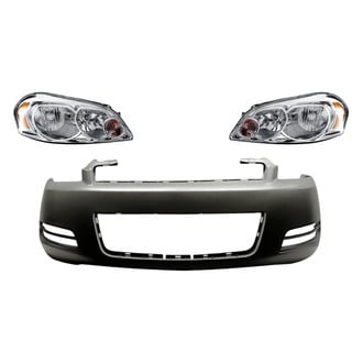 Replacement - 3-Piece Kit (Driver and Passenger Side Headlights, Front Bumper Cover)