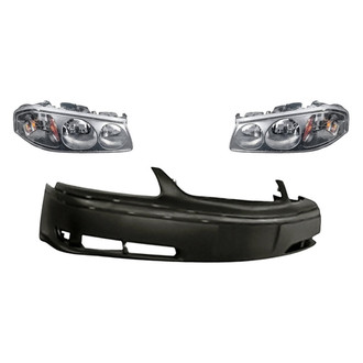 Replacement - 3-Piece Kit (Driver and Passenger Side Headlights, Front Bumper Cover) (Standard Line)