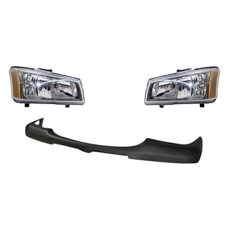 Replacement - 3-Piece Kit (Driver and Passenger Side Headlights, Front Upper Bumper Cover)