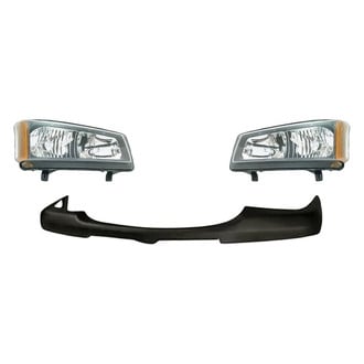 Replacement - 3-Piece Kit (Driver and Passenger Side Headlights, Front Upper Bumper Cover) (Standard Line)