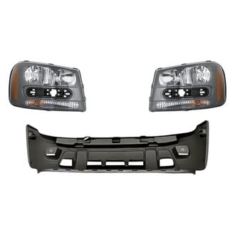 Replacement - 3-Piece Kit (Driver and Passenger Side Headlights, Front Bumper Cover) (Standard Line)