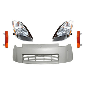 Replacement - 5-Piece Kit (Driver and Passenger Side Headlights, Front Bumper Cover, Front Driver and Passenger Side Bumper Reflectors) (Standard Line)
