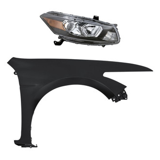 Replacement - 2-Piece Kit (Passenger Side Headlight, Front Passenger Side Fender) (Standard Line)