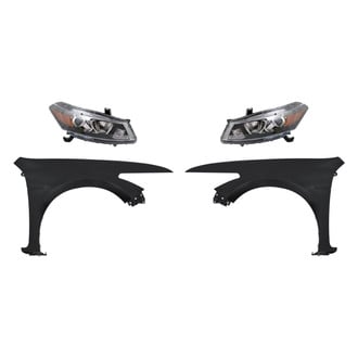 Replacement - 4-Piece Kit (Driver and Passenger Side Headlights, Driver and Passenger Side Fenders) (CAPA Certified)