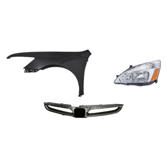 Replacement - 3-Piece Kit (Driver Side Headlight, Grille, Front Driver Side Fender)