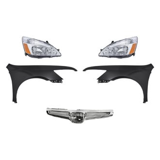 Replacement - 5-Piece Kit (Driver and Passenger Side Headlights, Grille Bar, Driver and Passenger Side Fenders) (Standard Line)