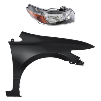Replacement - 2-Piece Kit (Passenger Side Headlight, Front Passenger Side Fender)