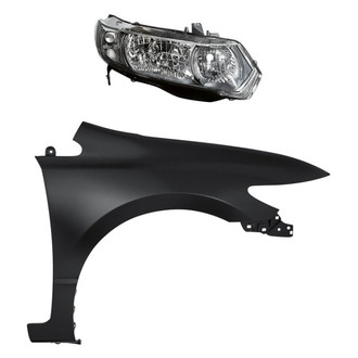 Replacement - 2-Piece Kit (Passenger Side Headlight, Front Passenger Side Fender) (Standard Line)