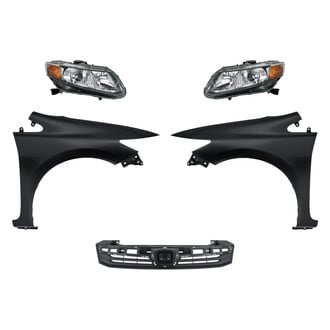 Replacement - 5-Piece Kit (Driver and Passenger Side Headlights, Grille, Driver and Passenger Side Fenders) (Standard Line)