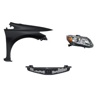 Replacement - 3-Piece Kit (Passenger Side Headlight, Grille, Front Passenger Side Fender) (Standard Line)