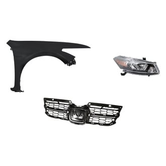 Replacement - 3-Piece Kit (Passenger Side Headlight, Grille Mounting Panel, Front Passenger Side Fender) (Standard Line)