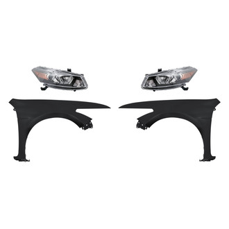 Replacement - 4-Piece Kit (Driver and Passenger Side Headlights, Driver and Passenger Side Fenders) (Standard Line)