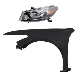 Replacement - 2-Piece Kit (Driver Side Headlight, Front Driver Side Fender) (CAPA Certified)