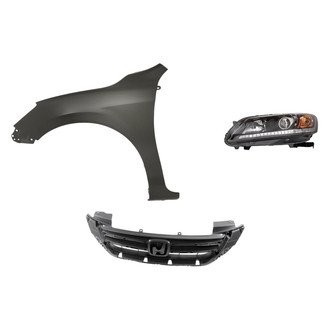 Replacement - 3-Piece Kit (Driver Side Headlight, Grille, Front Driver Side Fender)