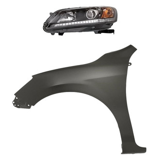 Replacement - 2-Piece Kit (Driver Side Headlight, Front Driver Side Fender) (Standard Line)