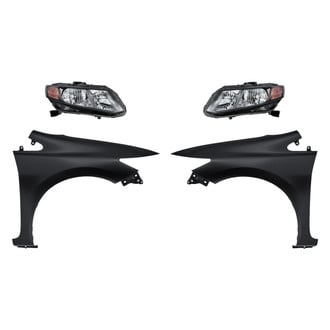 Replacement - 4-Piece Kit (Driver and Passenger Side Headlights, Driver and Passenger Side Fenders) (Standard Line)