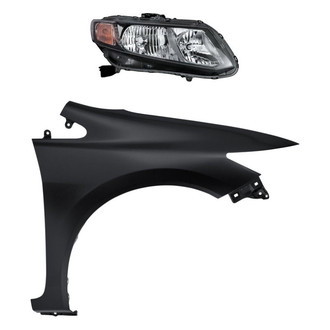 Replacement - 2-Piece Kit (Passenger Side Headlight, Front Passenger Side Fender) (Standard Line)