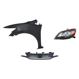 Replacement - 3-Piece Kit (Driver Side Headlight, Grille, Front Driver Side Fender) (CAPA Certified)