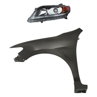 Replacement - 2-Piece Kit (Driver Side Headlight, Front Driver Side Fender) (Standard Line)